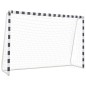 Fußballtor 300 x 200 x 90 cm Metall Schwarz und Weiß Fußballtor 300 x 200 x 90 cm Metall Schwarz und Weiß