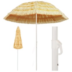 vidaXL Strandschirm Natur 240 cm Hawaii Style