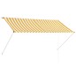 Einziehbare Markise 250×150 cm Gelb und Weiß Einziehbare Markise 250×150 cm Gelb und Weiß