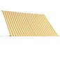 Einziehbare Markise 250×150 cm Gelb und Weiß Einziehbare Markise 250×150 cm Gelb und Weiß