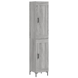 Highboard Grau Sonoma 34,5x34x180 cm Holzwerkstoff