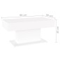 Couchtisch Weiß 96x50x45 cm Holzwerkstoff Couchtisch Weiß 96x50x45 cm Holzwerkstoff