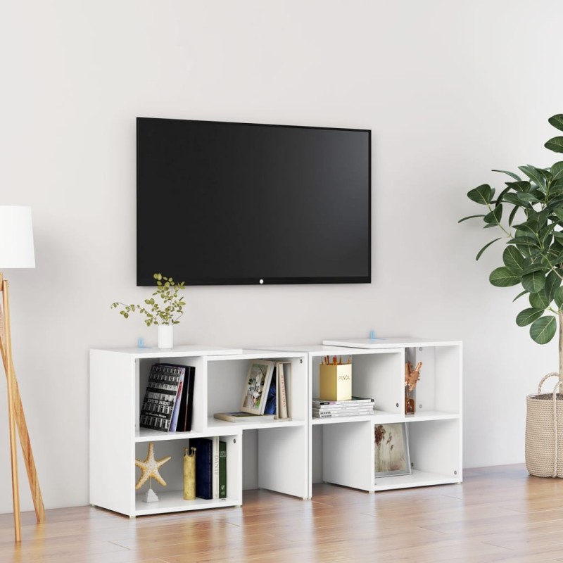 TV-Schrank Weiß 104x30x52 cm Holzwerkstoff TV-Schrank Weiß 104x30x52 cm Holzwerkstoff