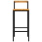 Barhocker 2 Stk. Schwarz Poly Rattan und Massivholz Akazie Barhocker 2 Stk. Schwarz Poly Rattan und Massivholz Akazie