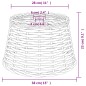 Lampenschirm Braun Ø38x23 cm Korbweide Lampenschirm Braun Ø38x23 cm Korbweide
