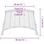 Lampenschirm Braun Ø38x23 cm Korbweide Lampenschirm Braun Ø38x23 cm Korbweide
