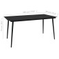 vidaXL Garten-Esstisch Schwarz 190x90x74 cm Stahl und Glas vidaXL Garten-Esstisch Schwarz 190x90x74 cm Stahl und Glas