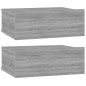 Hängende Nachttische 2 Stk. Grau Sonoma 40x30x15 cm Hängende Nachttische 2 Stk. Grau Sonoma 40x30x15 cm