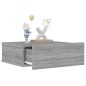 Hängende Nachttische 2 Stk. Grau Sonoma 40x30x15 cm Hängende Nachttische 2 Stk. Grau Sonoma 40x30x15 cm