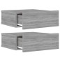 Hängende Nachttische 2 Stk. Grau Sonoma 40x30x15 cm Hängende Nachttische 2 Stk. Grau Sonoma 40x30x15 cm