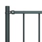Zaunfeld mit Pfosten Pulverbeschichteter Stahl 1,7x1m Anthrazit Zaunfeld mit Pfosten Pulverbeschichteter Stahl 1,7x1m Anthrazit