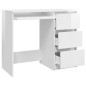 Schreibtisch Hochglanz-Weiß 90x45x76 cm Holzwerkstoff Schreibtisch Hochglanz-Weiß 90x45x76 cm Holzwerkstoff