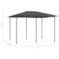 Pavillon 3x4x2,6 m Anthrazit 160 g/m² Pavillon 3x4x2,6 m Anthrazit 160 g/m²
