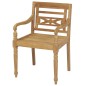 Batavia-Stühle 2 Stk. Massivholz Teak Batavia-Stühle 2 Stk. Massivholz Teak