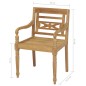 Batavia-Stühle 2 Stk. Massivholz Teak Batavia-Stühle 2 Stk. Massivholz Teak