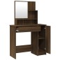 vidaXL Schminktisch mit Spiegel Braun Eichen-Optik 86,5x35x136 cm vidaXL Schminktisch mit Spiegel Braun Eichen-Optik 86,5x35x136 cm
