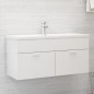 Waschbeckenunterschrank Hochglanz-Weiß 100x38,5x46 cm Waschbeckenunterschrank Hochglanz-Weiß 100x38,5x46 cm