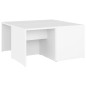 Couchtische 4 Stk. Weiß 33x33x33 cm Holzwerkstoff Couchtische 4 Stk. Weiß 33x33x33 cm Holzwerkstoff