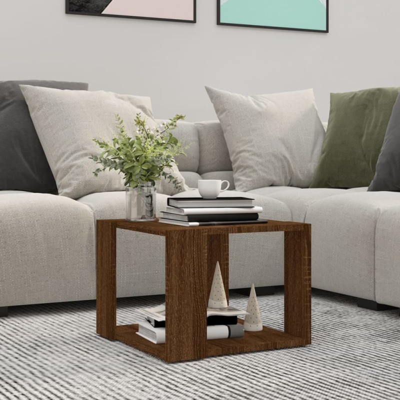 Couchtisch Braun Eichen-Optik 40x40x30 cm Holzwerkstoff Couchtisch Braun Eichen-Optik 40x40x30 cm Holzwerkstoff