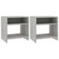 Nachttische 2 Stk. Betongrau 40x30x40 cm Holzwerkstoff Nachttische 2 Stk. Betongrau 40x30x40 cm Holzwerkstoff