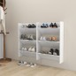 Wand-Schuhschränke 2 Stk. Hochglanz-Weiß 60x18x90 cm Wand-Schuhschränke 2 Stk. Hochglanz-Weiß 60x18x90 cm