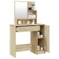 vidaXL Schminktisch mit Spiegel Sonoma-Eiche 86,5x35x136 cm vidaXL Schminktisch mit Spiegel Sonoma-Eiche 86,5x35x136 cm
