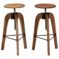 Barhocker 2 Stk. Akazie Massivholz Barhocker 2 Stk. Akazie Massivholz
