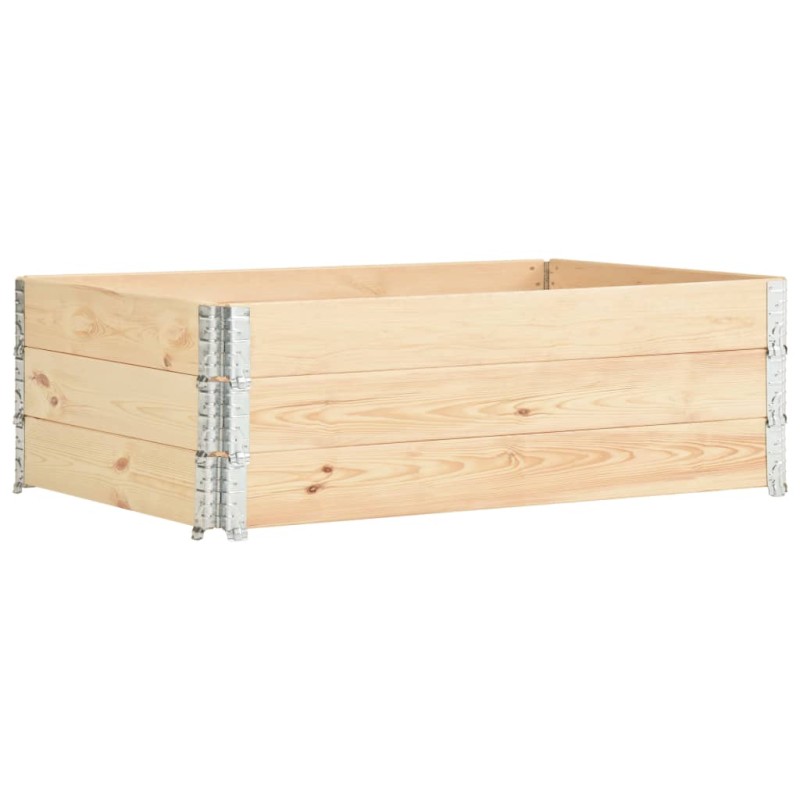 Paletten-Aufsatzrahmen 3 Stk. 50×150 cm Kiefern-Massivholz Paletten-Aufsatzrahmen 3 Stk. 50×150 cm Kiefern-Massivholz