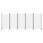 5-tlg. Paravent Weiß 433x180 cm Stoff 5-tlg. Paravent Weiß 433x180 cm Stoff