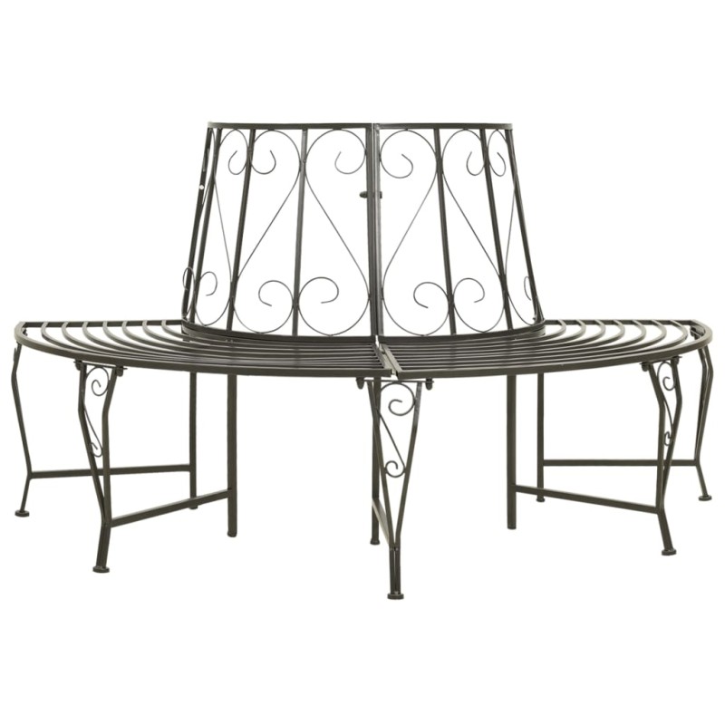 Garten-Baumbank Halbrund 160 cm Stahl Garten-Baumbank Halbrund 160 cm Stahl