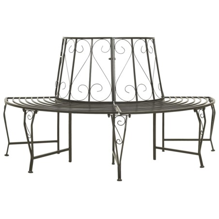 Garten-Baumbank Halbrund 160 cm Stahl