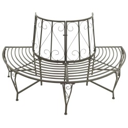 Garten-Baumbank Halbrund 160 cm Stahl