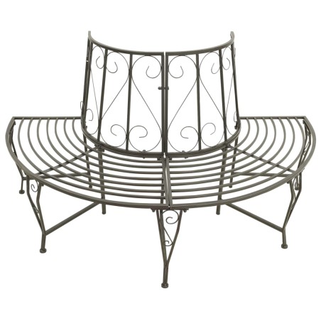 Garten-Baumbank Halbrund 160 cm Stahl