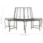 Garten-Baumbank Halbrund 160 cm Stahl Garten-Baumbank Halbrund 160 cm Stahl