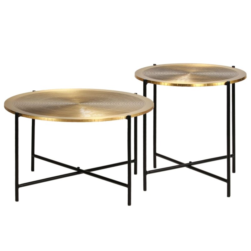 Tisch-Set 2-tlg. MDF mit Messingbeschichtung Tisch-Set 2-tlg. MDF mit Messingbeschichtung