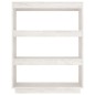 Bücherregal/Raumteiler Weiß 80x35x103 cm Massivholz Kiefer Bücherregal/Raumteiler Weiß 80x35x103 cm Massivholz Kiefer