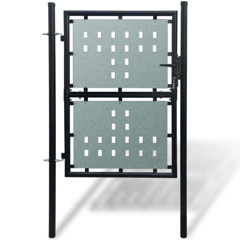 Zauntor (Einzeltor) Schwarz 100x175 cm Zauntor (Einzeltor) Schwarz 100x175 cm