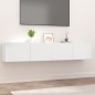 TV-Schränke 2 Stk. Weiß 80x30x30 cm Holzwerkstoff TV-Schränke 2 Stk. Weiß 80x30x30 cm Holzwerkstoff