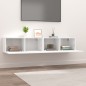 TV-Schränke 2 Stk. Weiß 80x30x30 cm Holzwerkstoff TV-Schränke 2 Stk. Weiß 80x30x30 cm Holzwerkstoff
