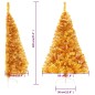 Künstlicher Halb-Weihnachtsbaum mit Ständer Gold 120 cm PVC Künstlicher Halb-Weihnachtsbaum mit Ständer Gold 120 cm PVC