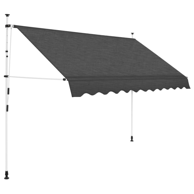 vidaXL Einziehbare Markise Handbetrieben 250 cm Anthrazit vidaXL Einziehbare Markise Handbetrieben 250 cm Anthrazit