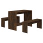 vidaXL 3-tlg. Essgruppe Räuchereiche Holzwerkstoff vidaXL 3-tlg. Essgruppe Räuchereiche Holzwerkstoff
