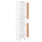 Highboard Hochglanz-Weiß 34,5x34x180 cm Holzwerkstoff Highboard Hochglanz-Weiß 34,5x34x180 cm Holzwerkstoff