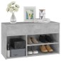 Schuhbank Betongrau 80x30x45 cm Holzwerkstoff Schuhbank Betongrau 80x30x45 cm Holzwerkstoff