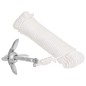 vidaXL Klappanker mit Seil Silbern 0,7 kg Temperguss vidaXL Klappanker mit Seil Silbern 0,7 kg Temperguss