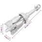 vidaXL Klappanker mit Seil Silbern 0,7 kg Temperguss vidaXL Klappanker mit Seil Silbern 0,7 kg Temperguss
