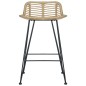 Barhocker 2 Stk. Rattan Natur Barhocker 2 Stk. Rattan Natur