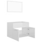 2-tlg. Badmöbel-Set Hochglanz-Weiß Holzwerkstoff 2-tlg. Badmöbel-Set Hochglanz-Weiß Holzwerkstoff