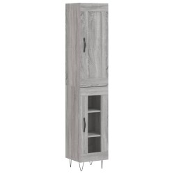 Highboard Grau Sonoma 34,5x34x180 cm Holzwerkstoff