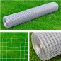 vidaXL Maschendrahtzaun Verzinkter Stahl Quadratisch 1x25 m Silbern vidaXL Maschendrahtzaun Verzinkter Stahl Quadratisch 1x25 m Silbern